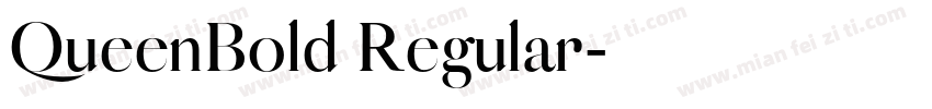 QueenBold Regular字体转换